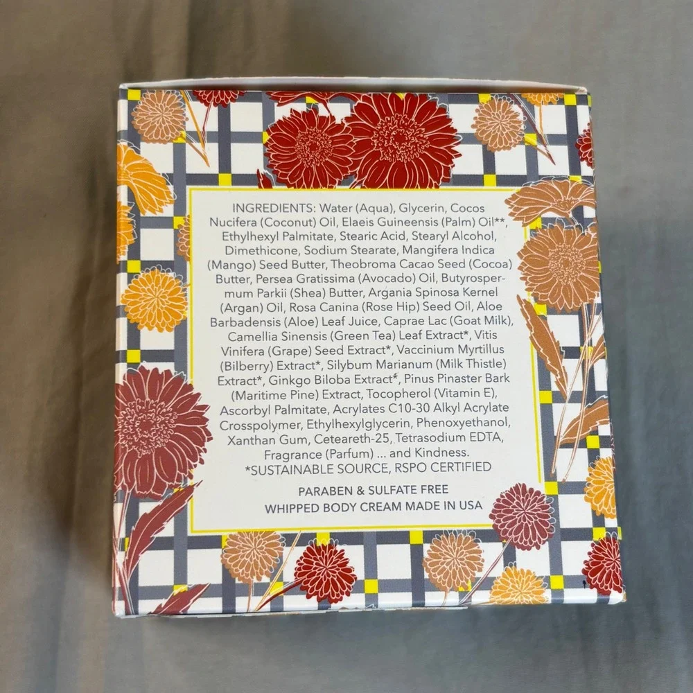 Beekman 1802 Golden Strawflower Zest Whipped Body Cream 8 oz Goat Milk New